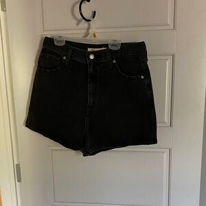 Levi’s Black Denim Mom Shorts